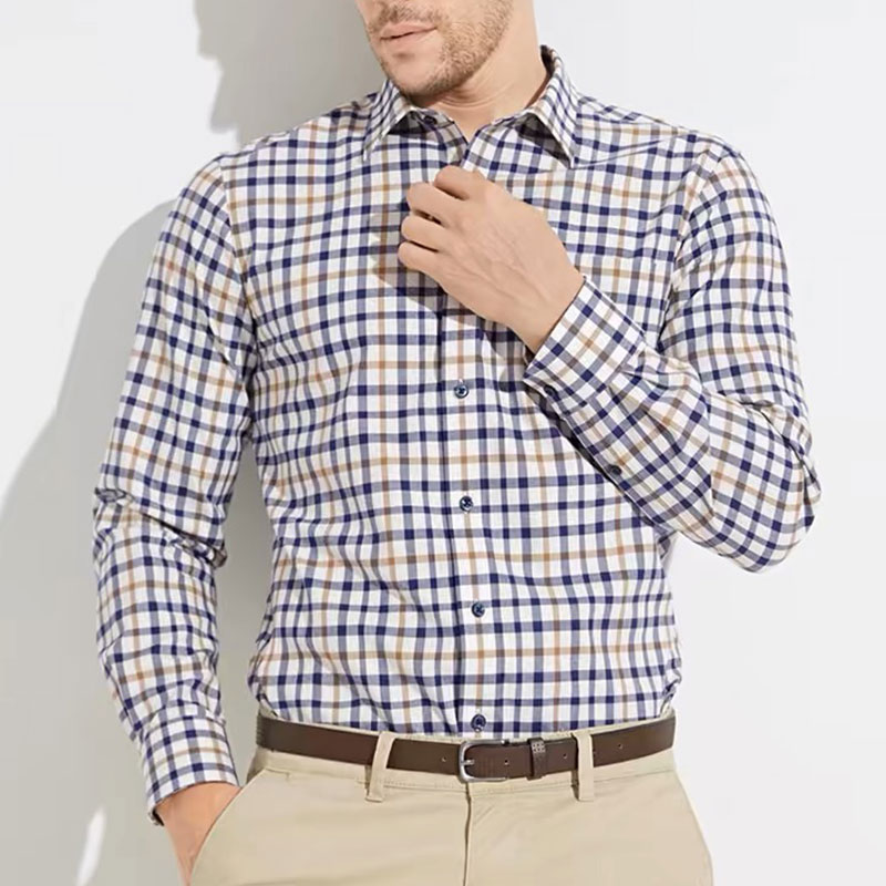 Men Formal Wear Top - Men's long sleeve shirt pure cotton