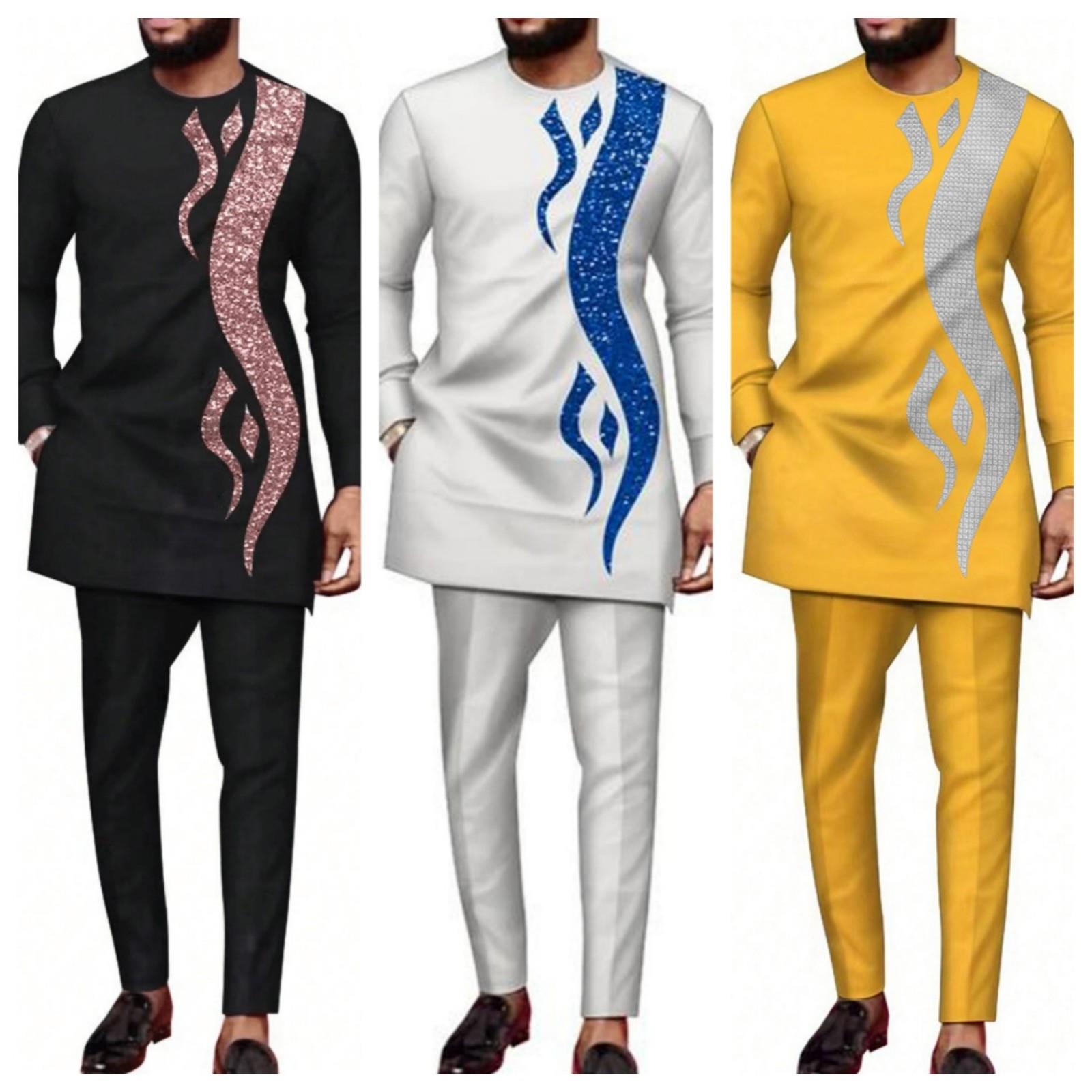 Men'S Formal Ethnic Wear - Men's Long Sleeve Embroidered Shirt And