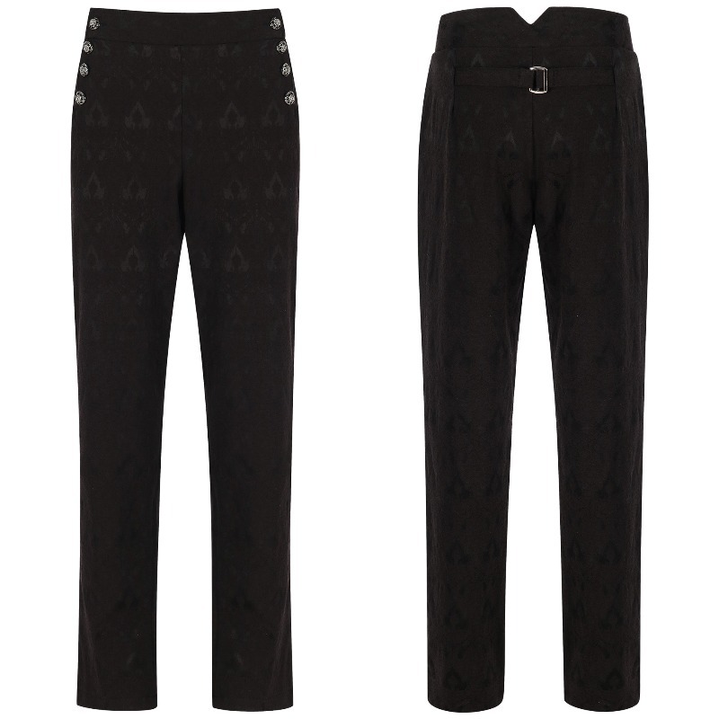 Young Men Formal Wear - Mens Steampunk Vintage Suit Pants Uniform