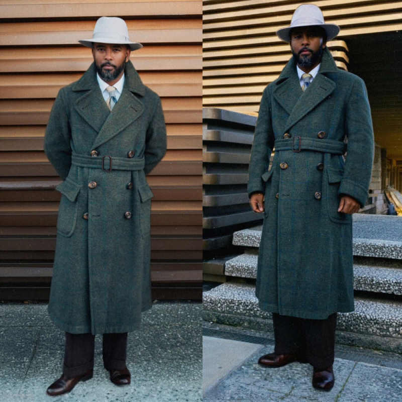Men'S Formal Wear No Suit - Graceful Men Overcoat 1 Piece Double