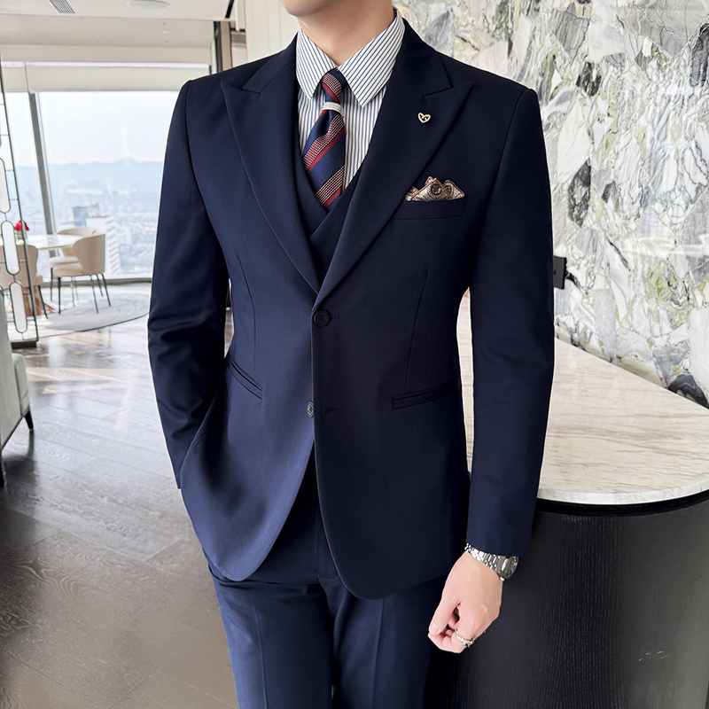 Men's suit three-piece busines - Men Formal Wear Top ulasan dan harga