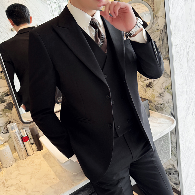 Men's suit three-piece busines - Men Formal Wear Top ulasan dan harga