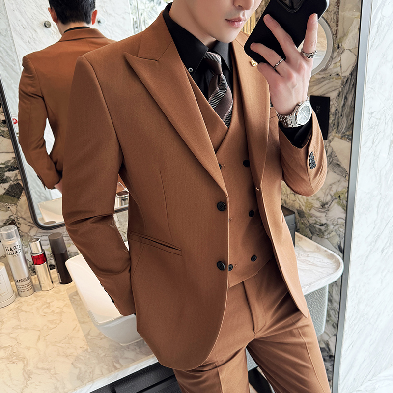 Men's suit three-piece busines - Men Formal Wear Top ulasan dan harga
