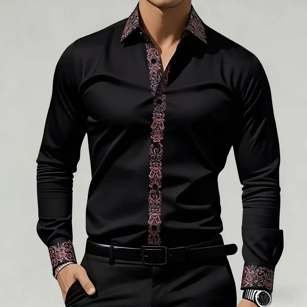 Men's Ethnic Style Printed Shi - Men'S Formal Ethnic Wear ulasan dan harga