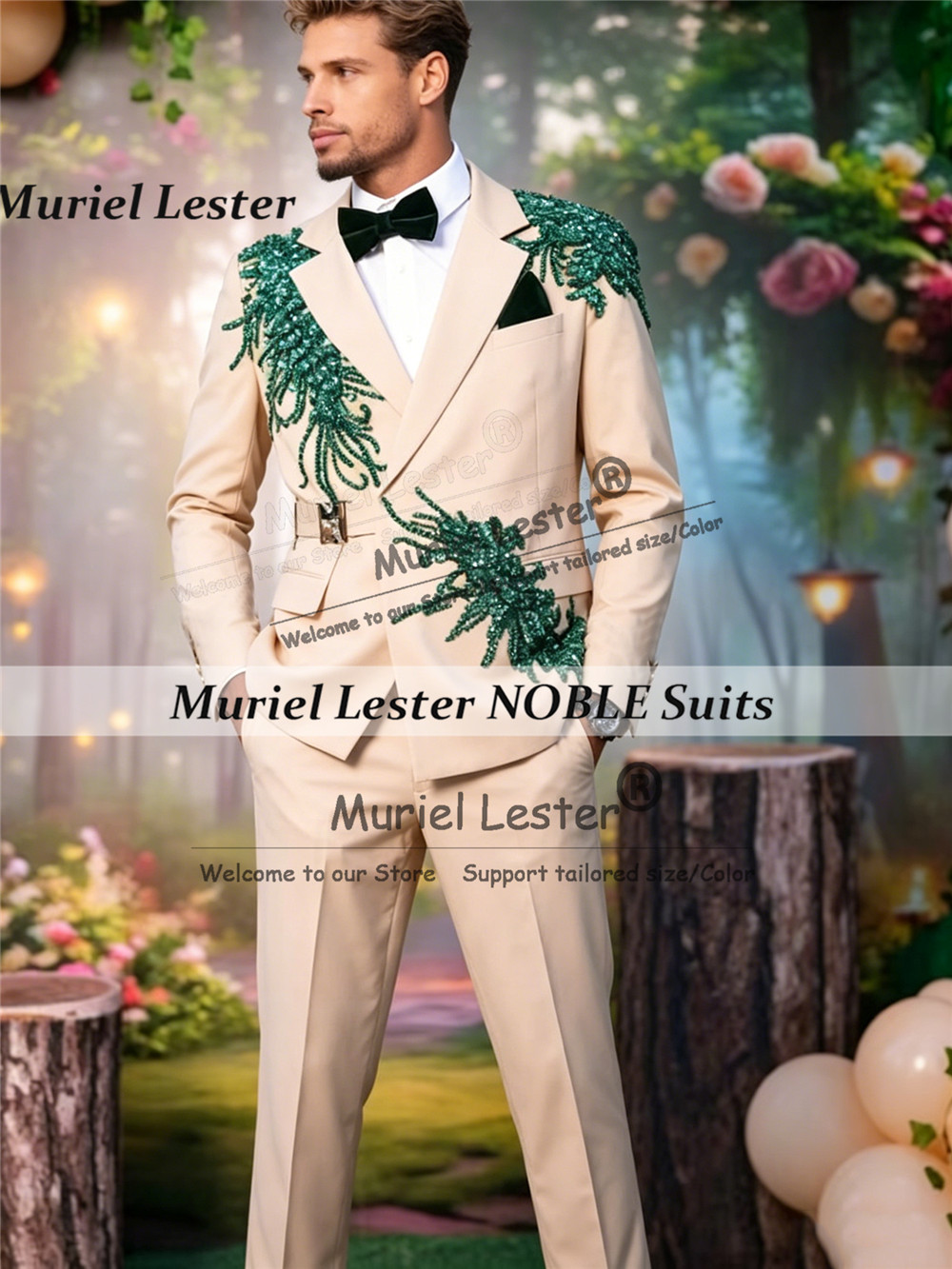 Customized Rhinestone Beaded S - Unique Men'S Formal Wear ulasan dan harga