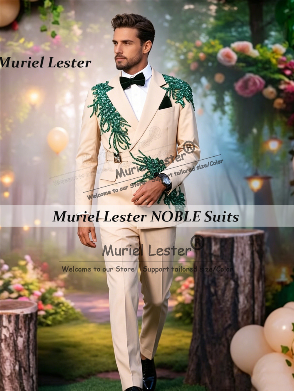 Customized Rhinestone Beaded S - Unique Men'S Formal Wear ulasan dan harga