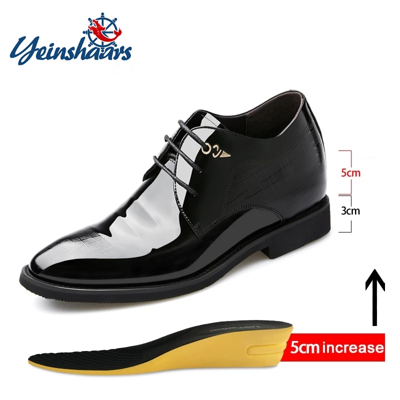 3/6/8 Cm Elevator Shoes Men Dr - Young Men Formal Wear ulasan dan harga