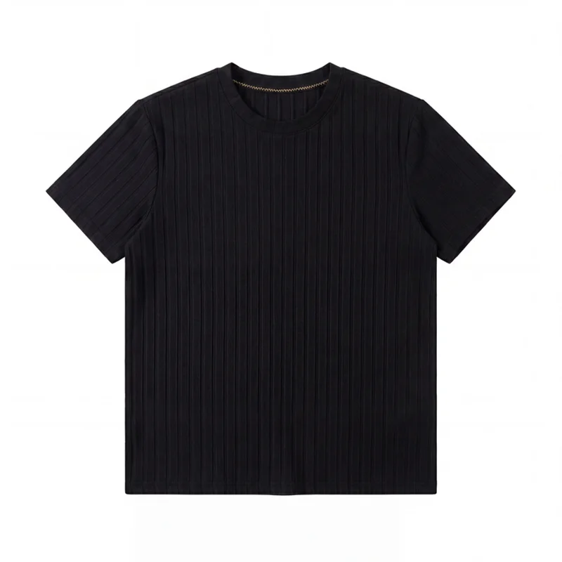 Business Casual Ribbed T Shirt - Young Men Formal Wear ulasan dan harga