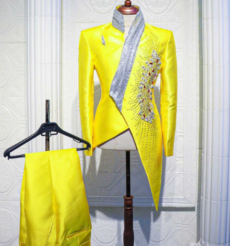 Fashion Yellow Wedding Tuxedos - Unique Men'S Formal Wear ulasan dan harga