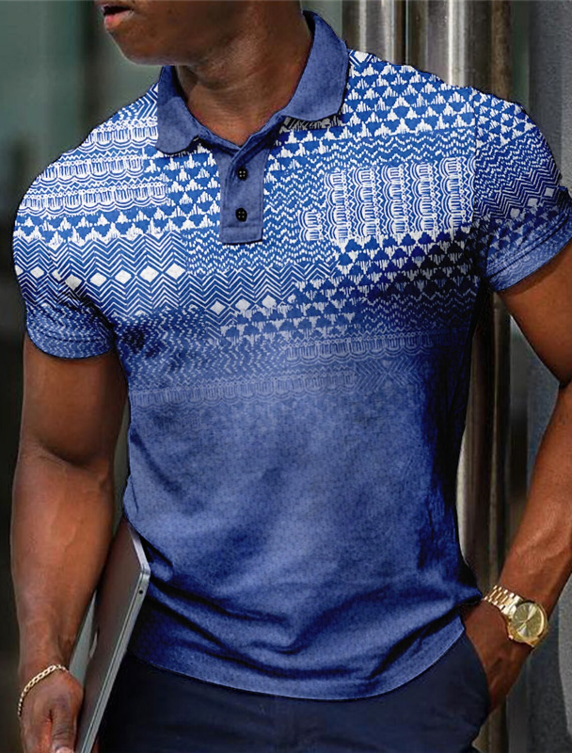 Fashion Men's Plaid Polo Shirt - Men'S Polo Formal Wear ulasan dan harga