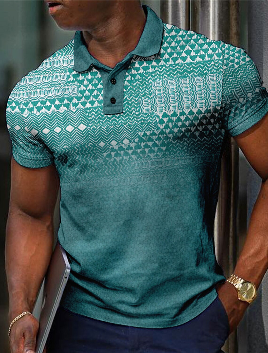 Fashion Men's Plaid Polo Shirt - Men'S Polo Formal Wear ulasan dan harga