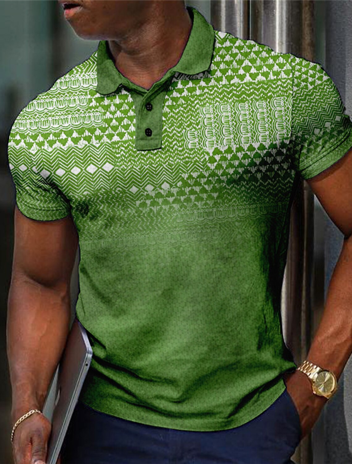 Fashion Men's Plaid Polo Shirt - Men'S Polo Formal Wear ulasan dan harga