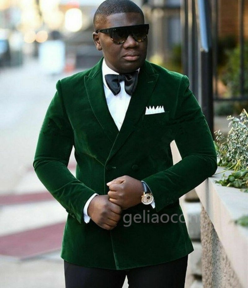 XS-6XL Velvet Wedding Men Suit - Men Formal Wear Top ulasan dan harga