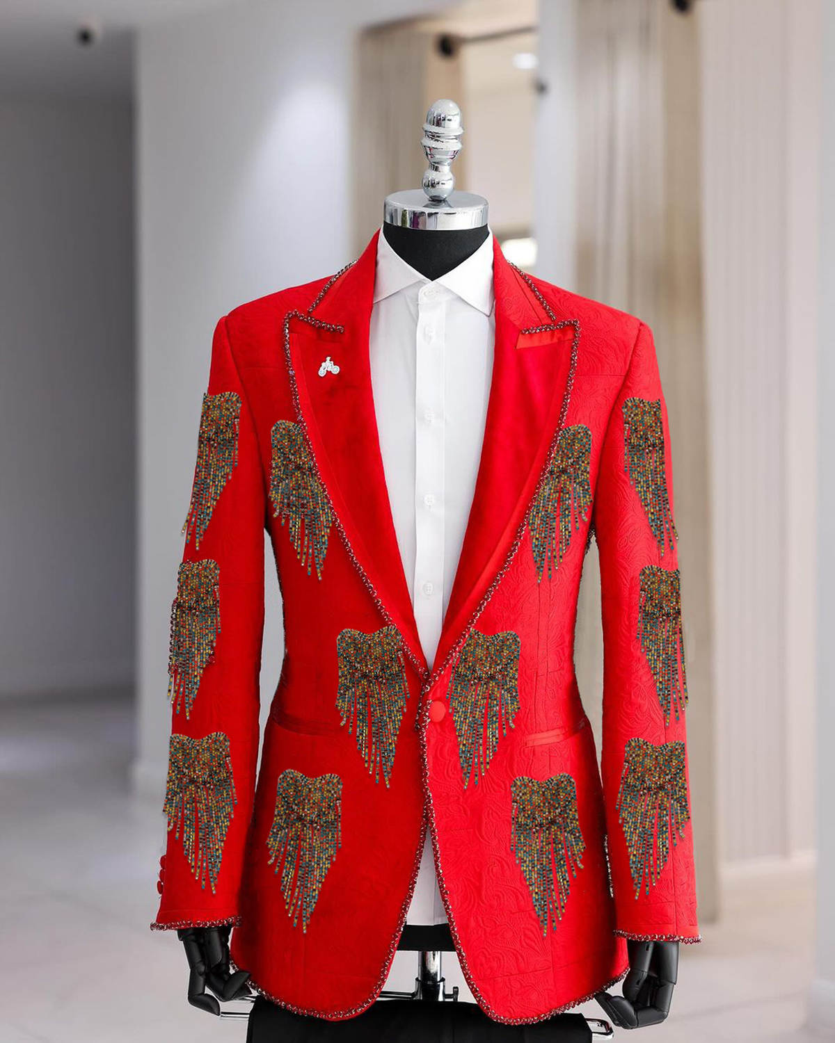 Fashion Wedding Men Suit Cryst - Men'S Formal Wear No Suit ulasan dan harga