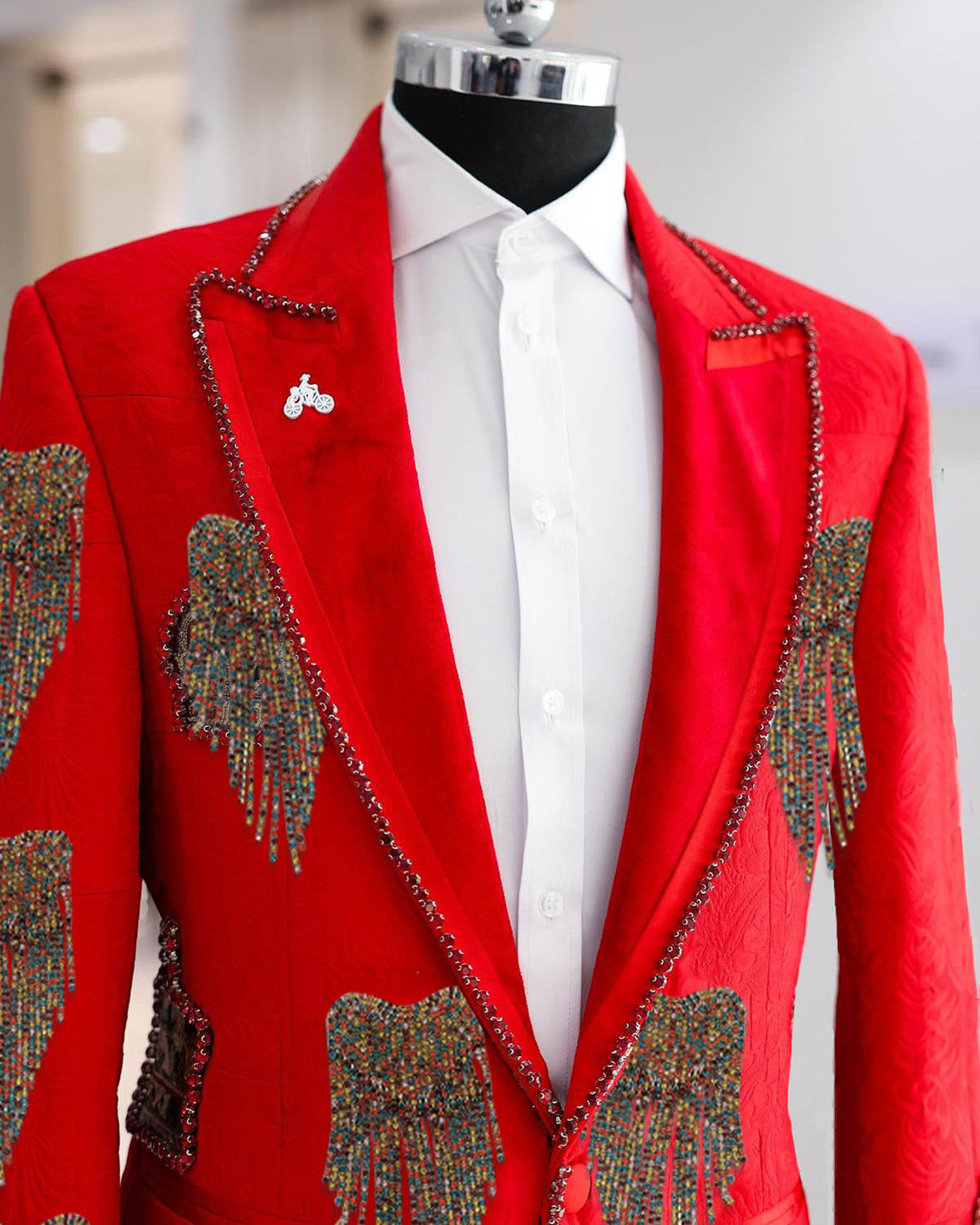 Fashion Wedding Men Suit Cryst - Men'S Formal Wear No Suit ulasan dan harga