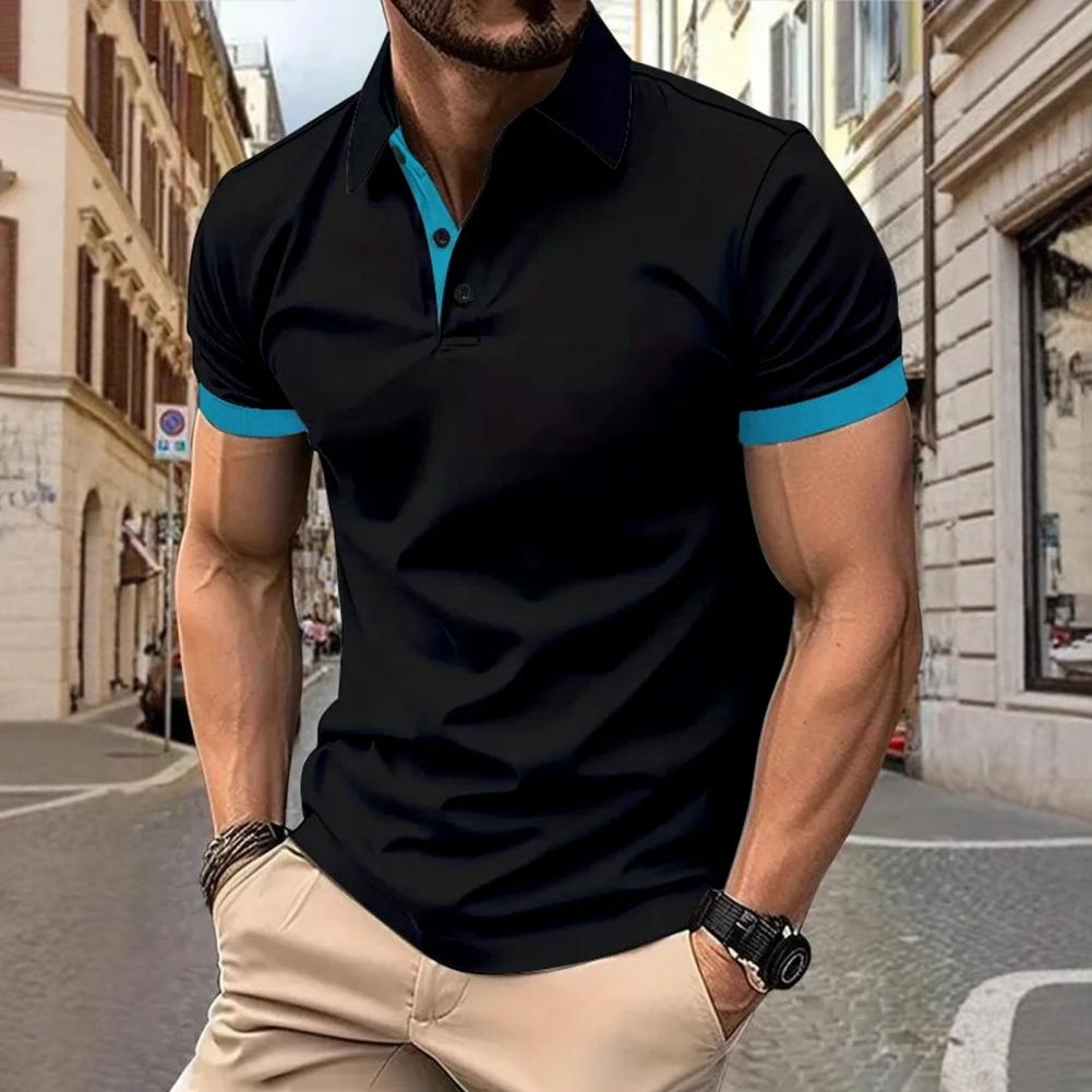 Men Tops Lapel Short Sleeve Ca - Men'S Polo Formal Wear ulasan dan harga