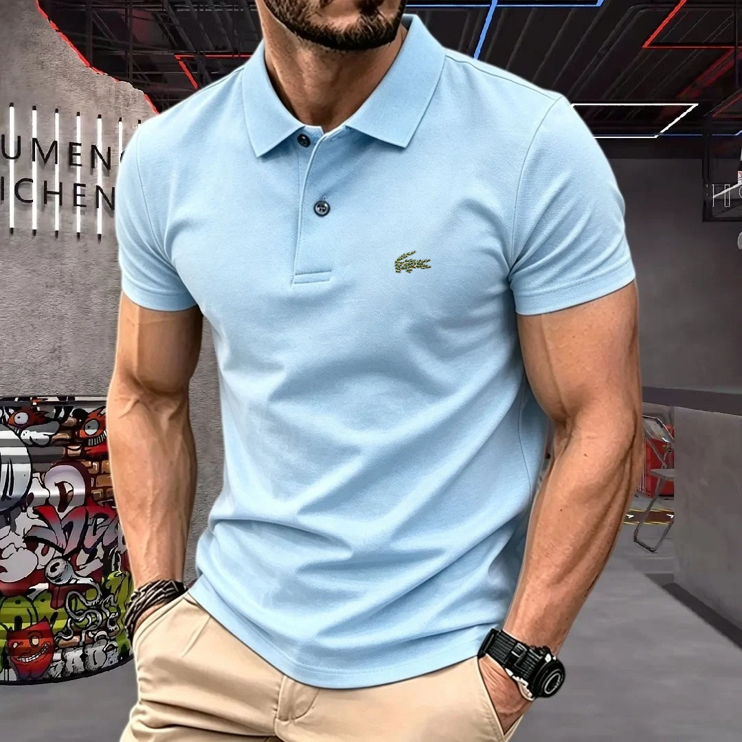 Man Short-Sleeved Polo Shirt L - Young Men Formal Wear ulasan dan harga