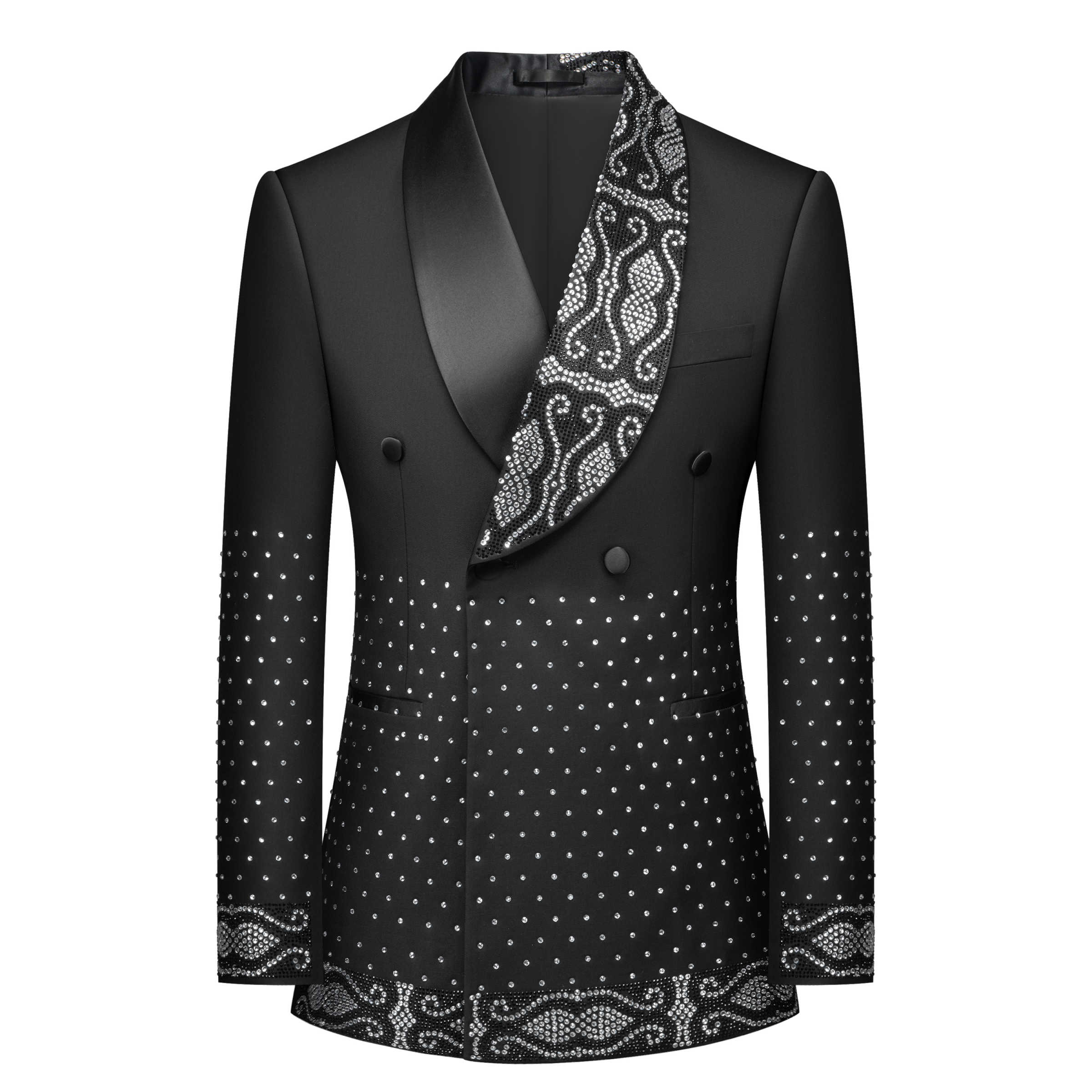 Real Picture Men Suit Crystal  - Men'S Formal Wear No Suit ulasan dan harga