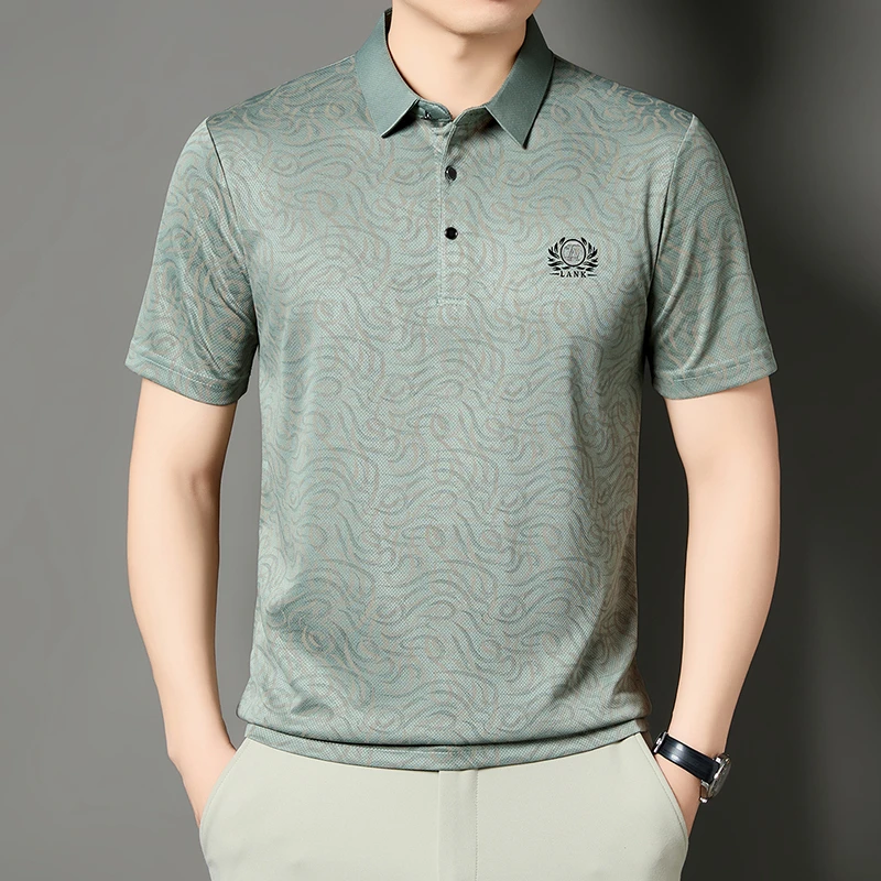 Mens Business Formal Printed P - Men'S Polo Formal Wear ulasan dan harga