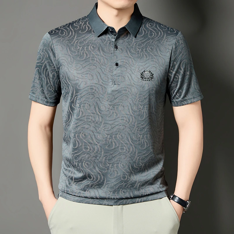 Mens Business Formal Printed P - Men'S Polo Formal Wear ulasan dan harga