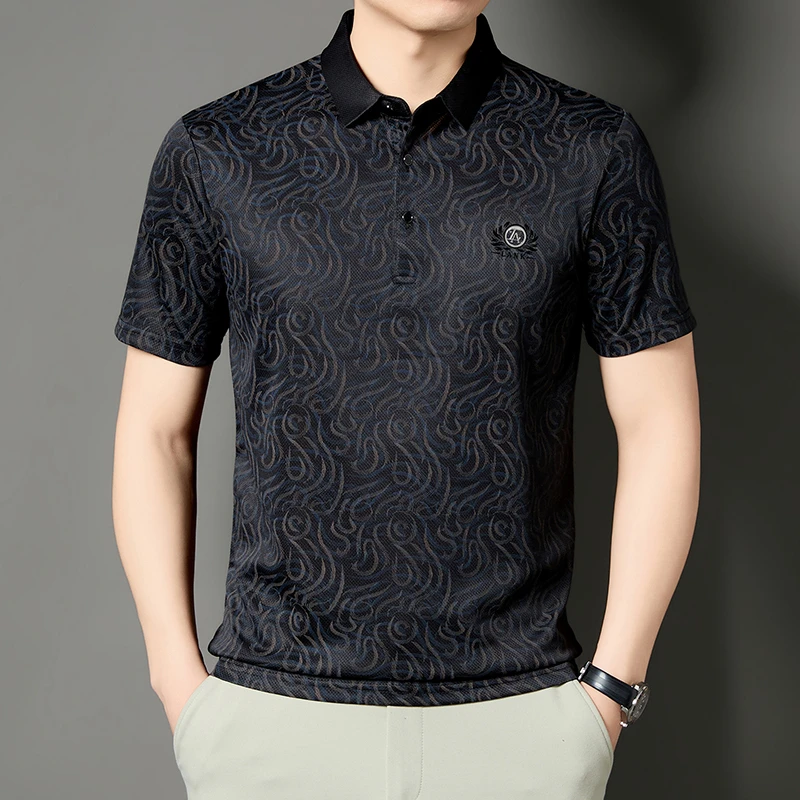 Mens Business Formal Printed P - Men'S Polo Formal Wear ulasan dan harga