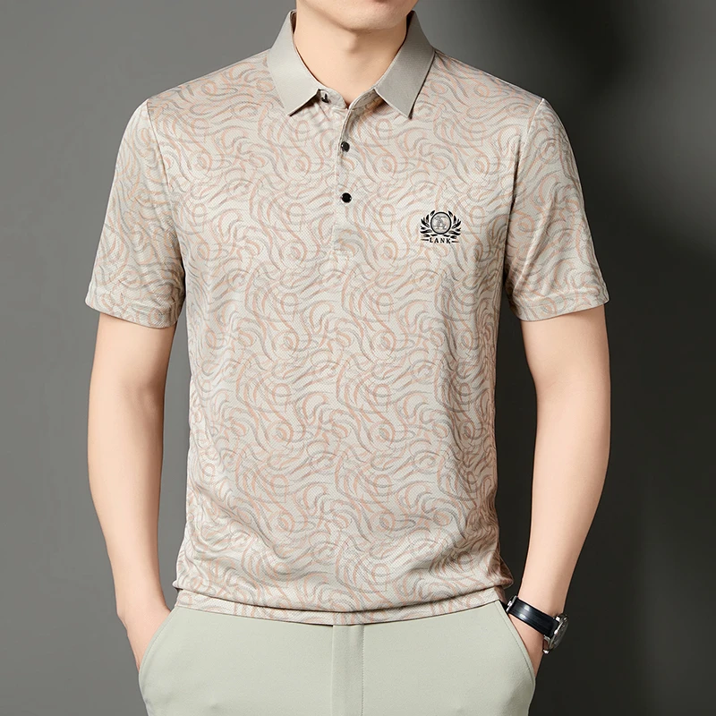 Mens Business Formal Printed P - Men'S Polo Formal Wear ulasan dan harga