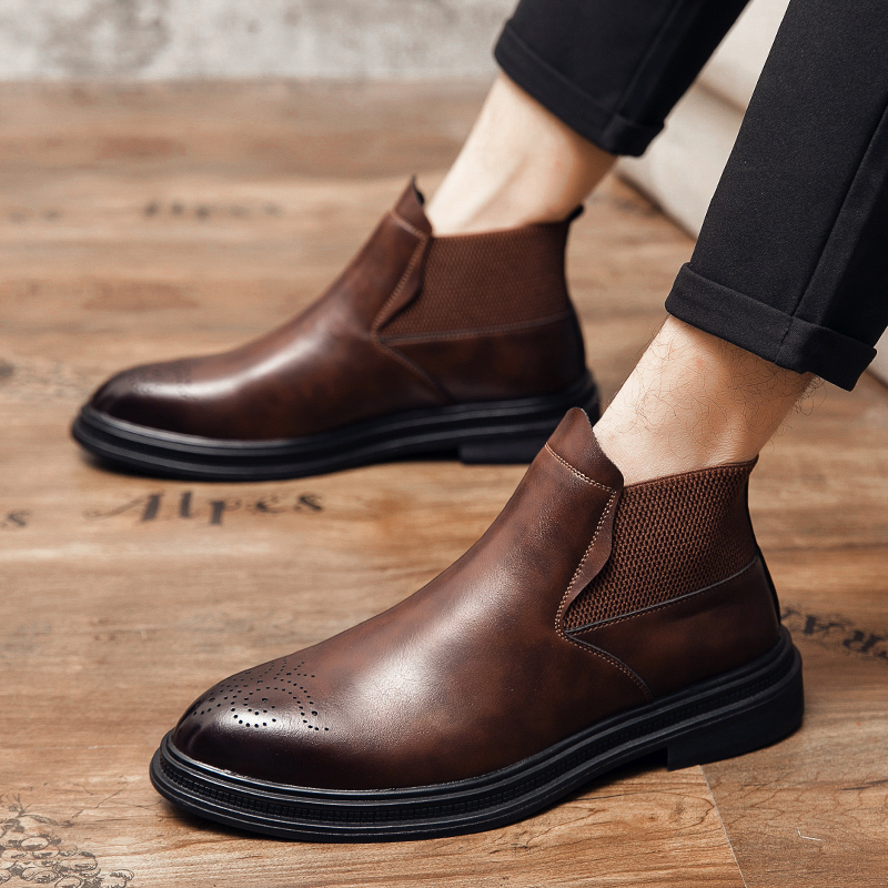 High-top leather shoes are ver - Men Formal Wear Top ulasan dan harga