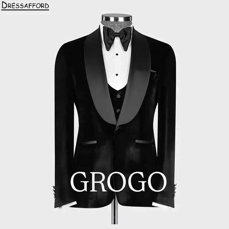 Black Solid Formal Wedding Sui - Men'S Formal Wear No Suit ulasan dan harga