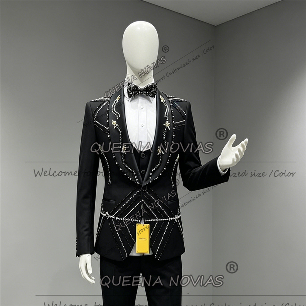 Unique Design Suit Men Slim Fi - Unique Men'S Formal Wear ulasan dan harga