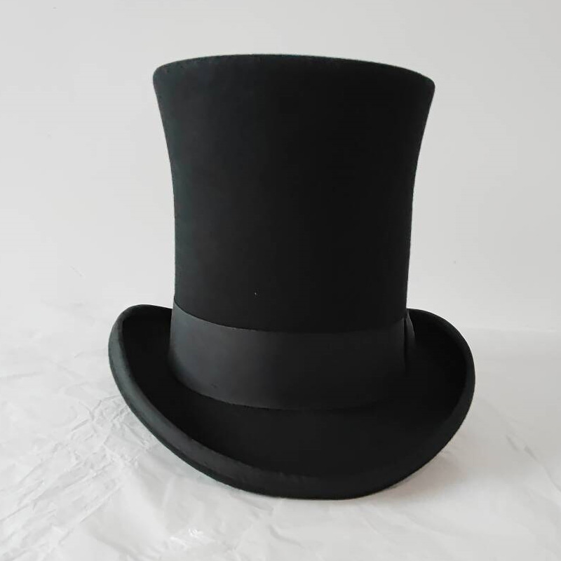 Black 25cm Wool Felt High Top  - Victorian Men'S Formal Wear ulasan dan harga