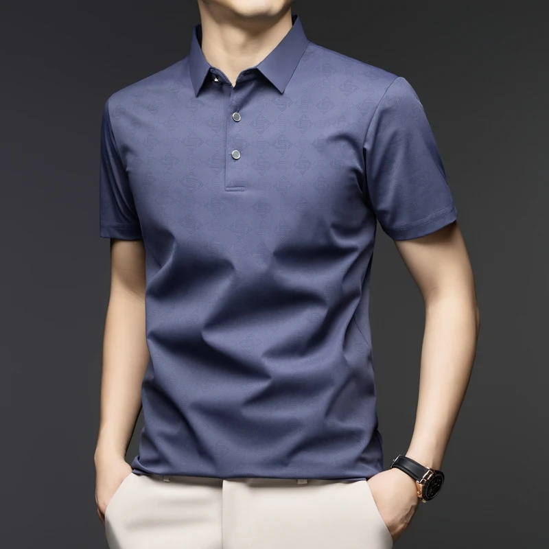 Mens Business Polo Shirt Short - Men'S Polo Formal Wear ulasan dan harga
