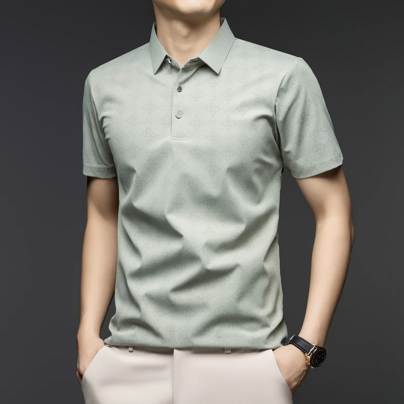Mens Business Polo Shirt Short - Men'S Polo Formal Wear ulasan dan harga