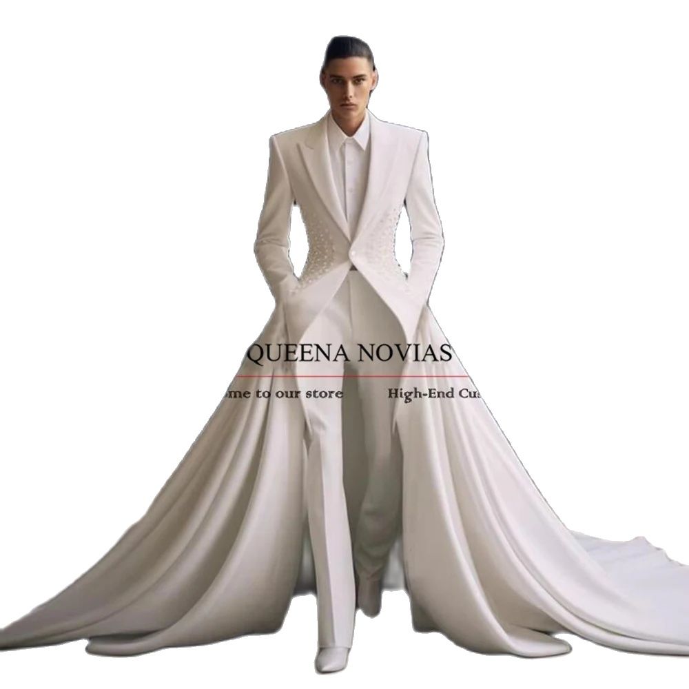 Elegant Pearls Men Suits With  - Men'S Formal Wear No Suit ulasan dan harga