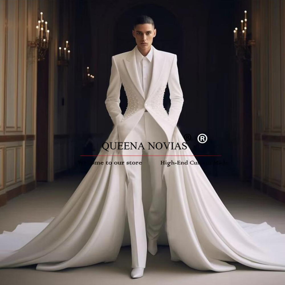 Elegant Pearls Men Suits With  - Men'S Formal Wear No Suit ulasan dan harga