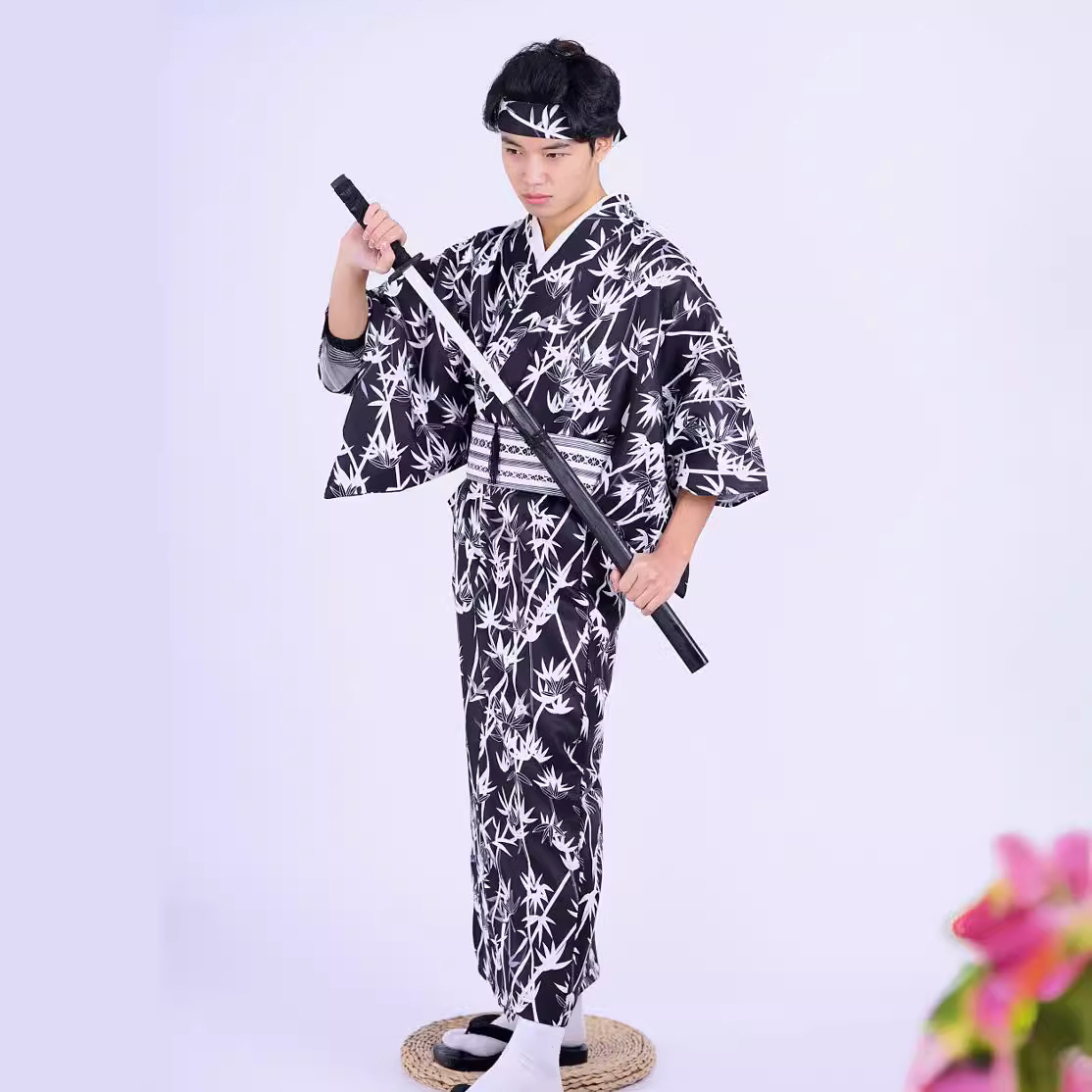 Men's Japanese Bamboo-Pattern  - Traditional Japanese Men'S Formal Wear ulasan dan harga