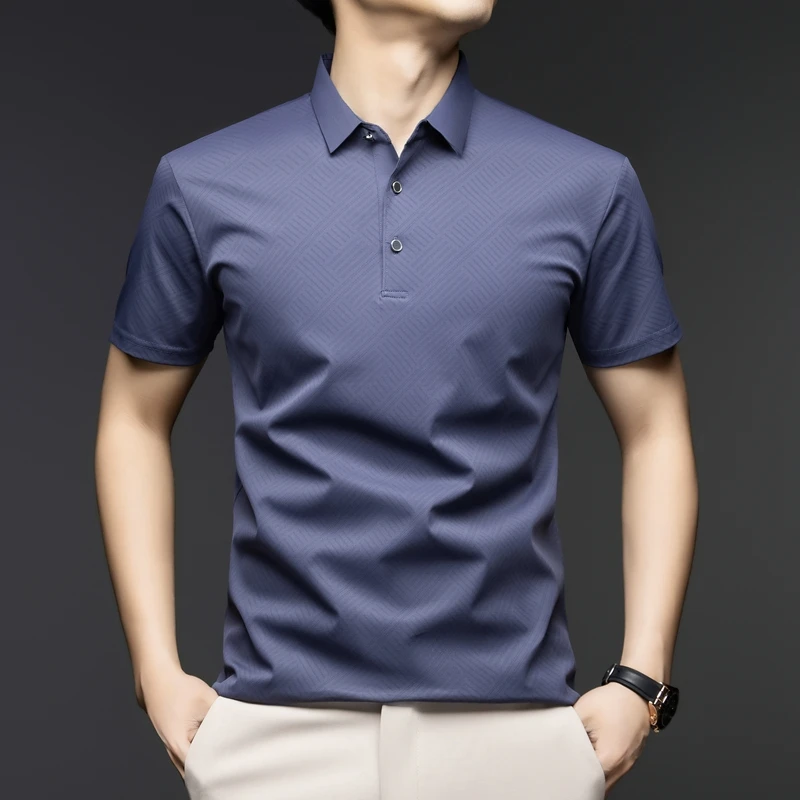 Mens Elegant Pattern Polo Shir - Men'S Polo Formal Wear ulasan dan harga